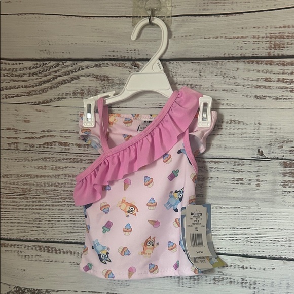 NWT Pink Bluey two piece Swimsuit size 12 months - Picture 1 of 2